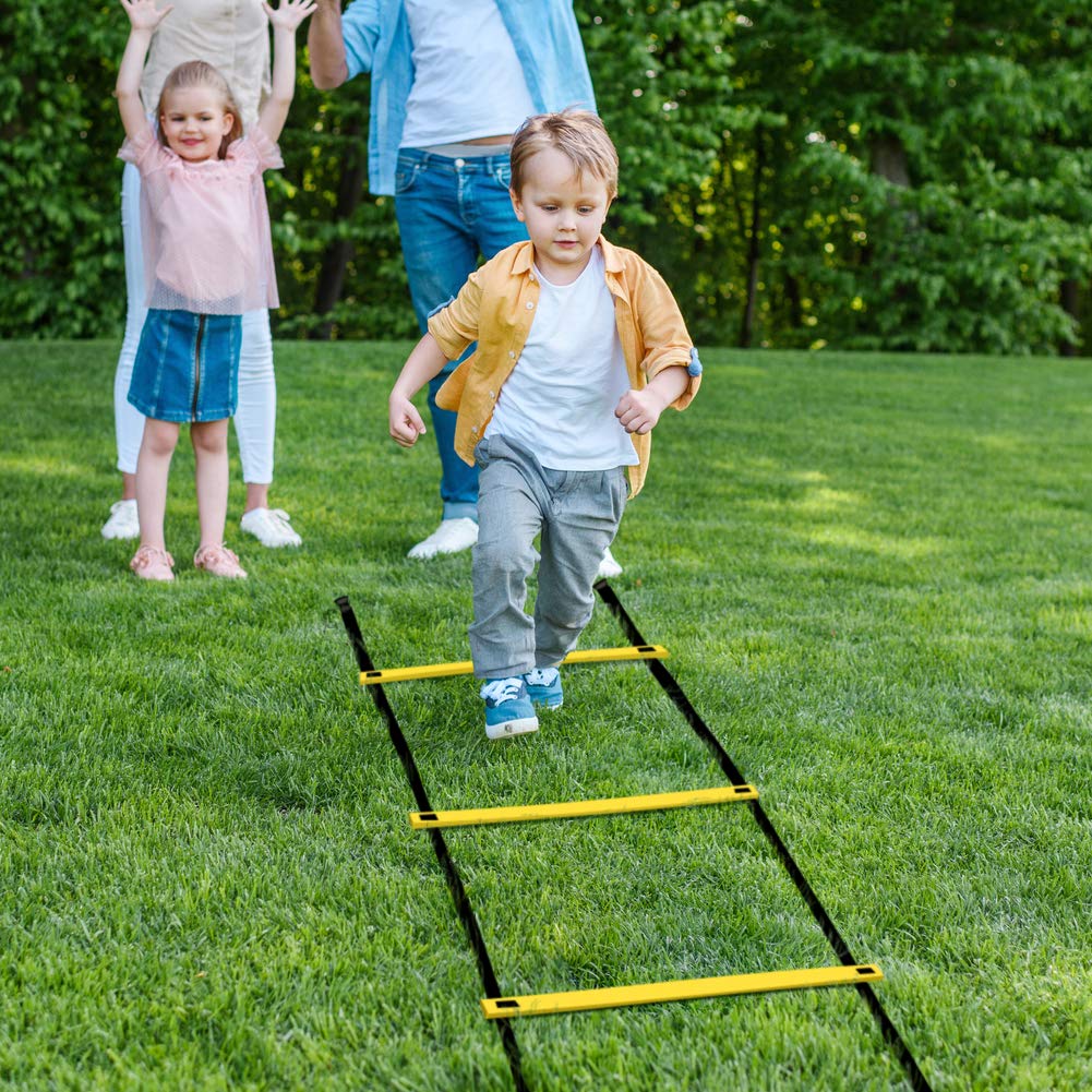 GHB Pro Agility Ladder Agility Training Ladder Speed 12 Rung 20ft with Carrying Bag