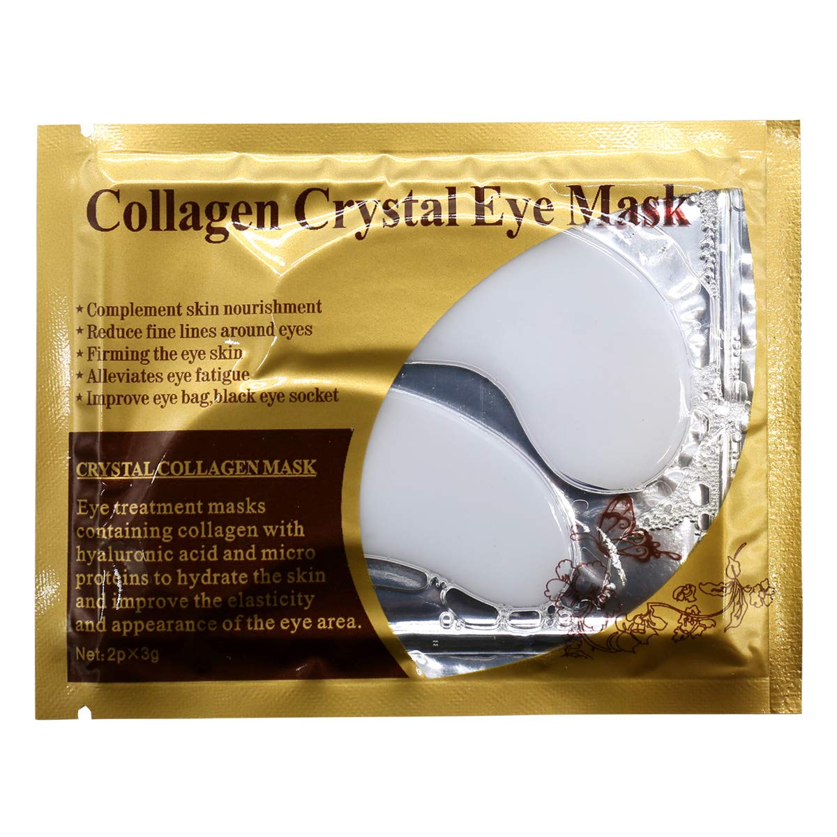 Adofect 30 Pairs Collagen Under Eye Mask Anti-Aging Hyaluronic Acid Eye Patches for Moisturizing, Puffiness, Fine Line & Dark Circles, Luxury Gift for Women, White