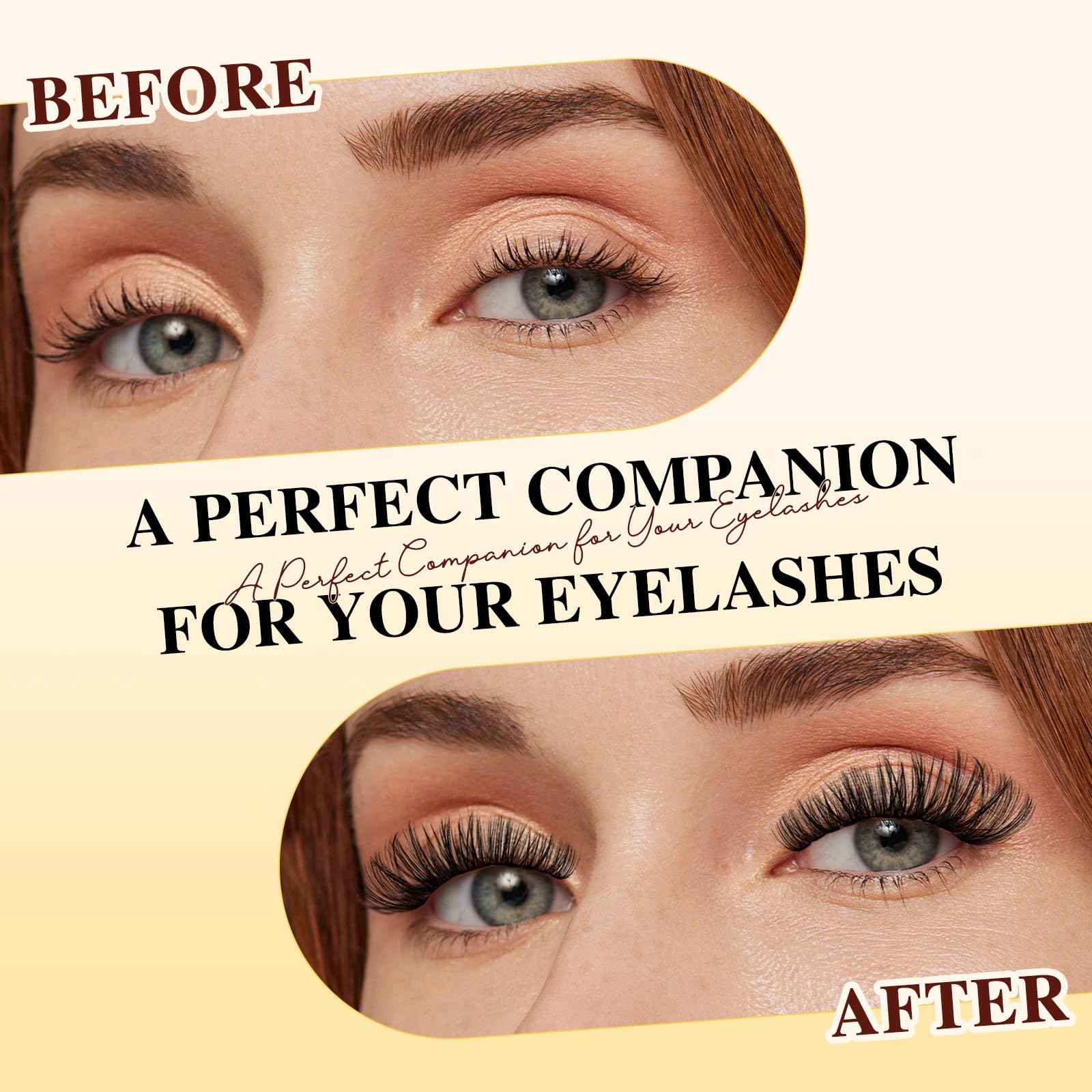 QUEWEL Lash Bond and Seal Lash Glue for Eyelash Clusters,12ml Super Strong Hold Lash Cluster Glue Bond and Seal Waterproof for DIY Lash Extensions Easy to Use at Home (6ml Black Bond+6ml Clear Seal)