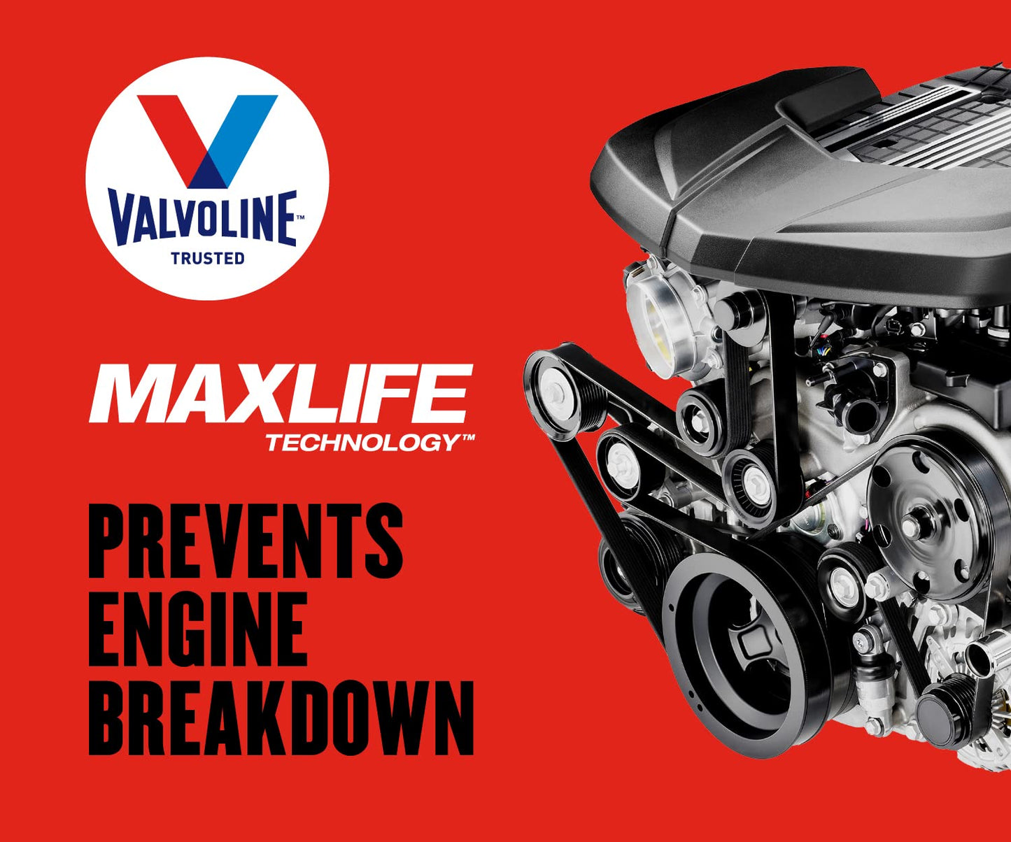 Valvoline High Mileage with MaxLife Technology SAE 10W-30 Synthetic Blend Motor Oil 1 QT (Pack of 2)