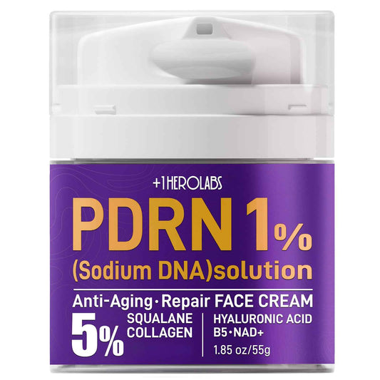 PDRN Anti-Aging Face Moisturizer Cream with 5% Squalane,100% Pure PDRN Salmon DNA,Hyaluronic Acid & B5, Firming, Hydrating, Moisturizing Repair Face & Neck Skincare Cream for All Skin,1.85 Fl Oz