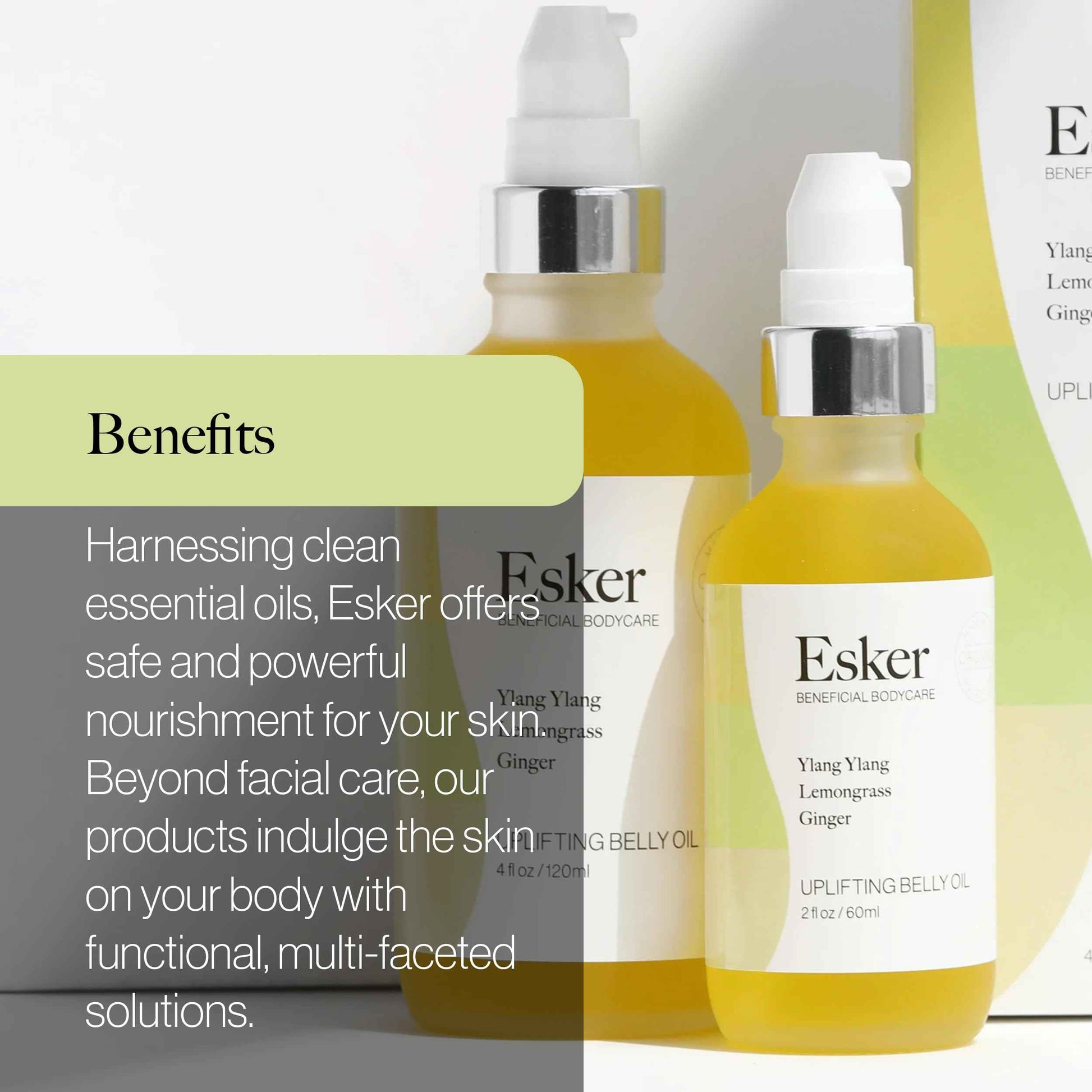 Esker Natural Uplifting Belly Oil | (2.0oz) | Plant-Based Formulated with Antioxidants Promoting Deep Hydration and Cell Regeneration | Skin Stays Nourished and Resilient During Pregnancy