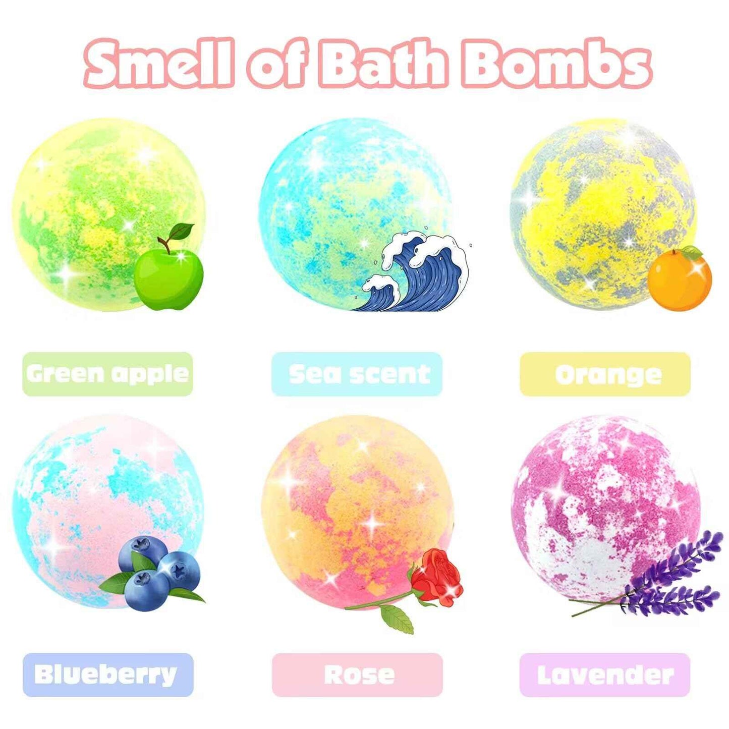 Bath Bombs for Kids Girls with Surprise Inside 6 Large Organic Bubble Kids Bath Bombs with Jewelry Toys Inside Safe & Natural Bathbombs Birthday Christmas Easter Surprise Princess Gifts Set for Girls