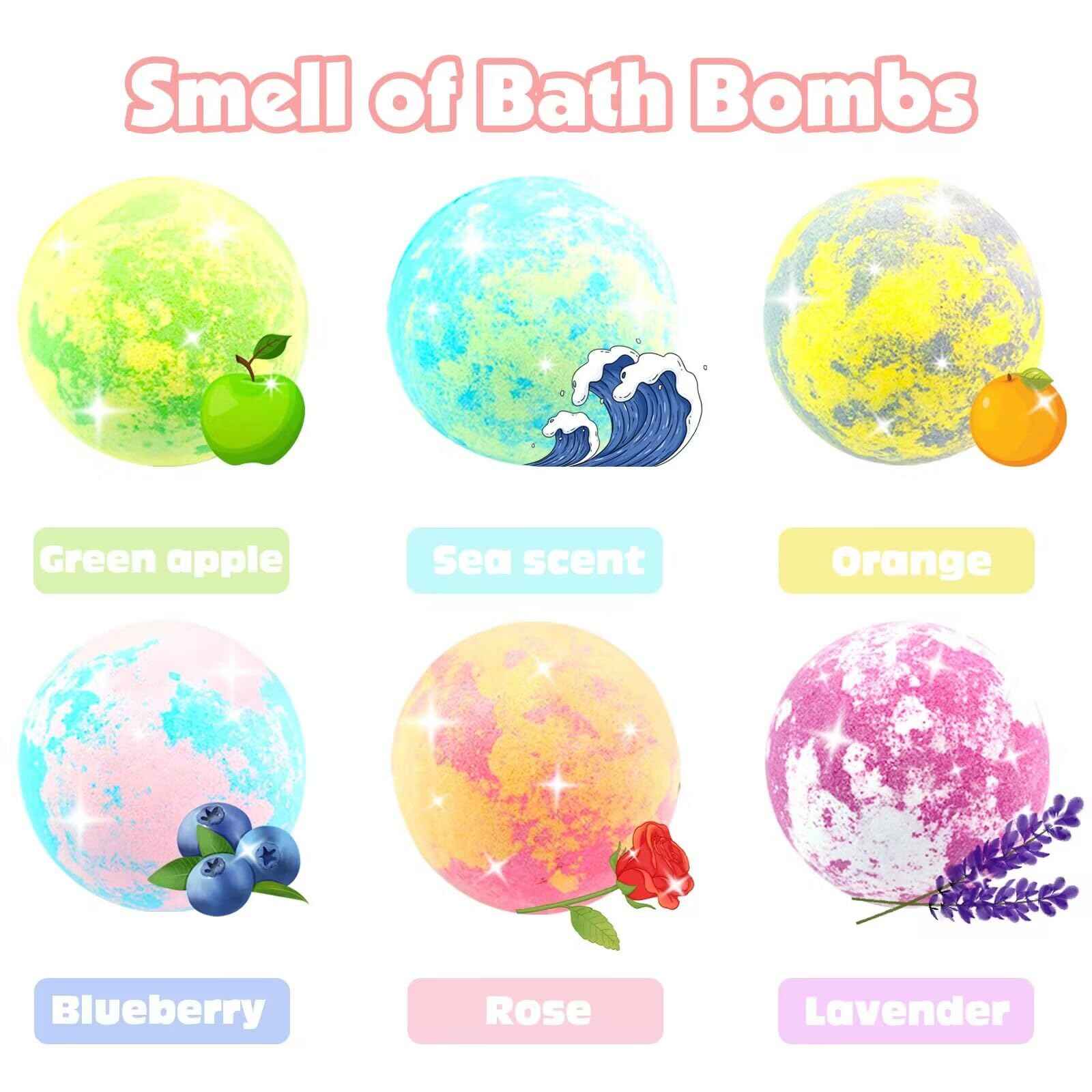 Bath Bombs for Kids Girls with Surprise Inside 6 Large Organic Bubble Kids Bath Bombs with Jewelry Toys Inside Safe & Natural Bathbombs Birthday Christmas Easter Surprise Princess Gifts Set for Girls
