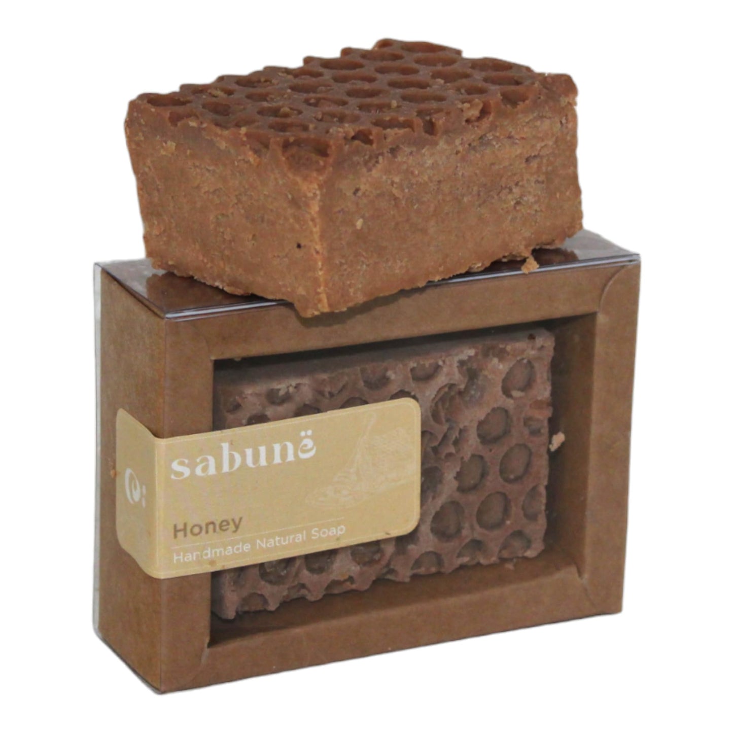 Sabunē Olive Oil Soap Bar - Handmade 100% Pure Natural & Vegan Soap - (Honey) - 1 Soap Bar