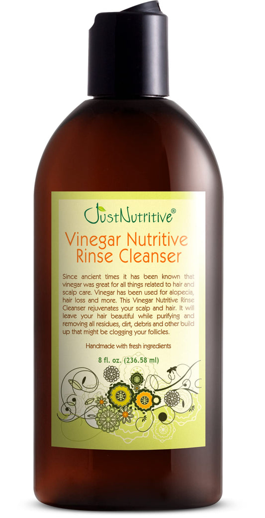 Vinegar Nutritive Rinse | Natural Hair Care to Revitalize Hair and Scalp | Prevents Hair Loss | Just Nutritive | 8 Oz