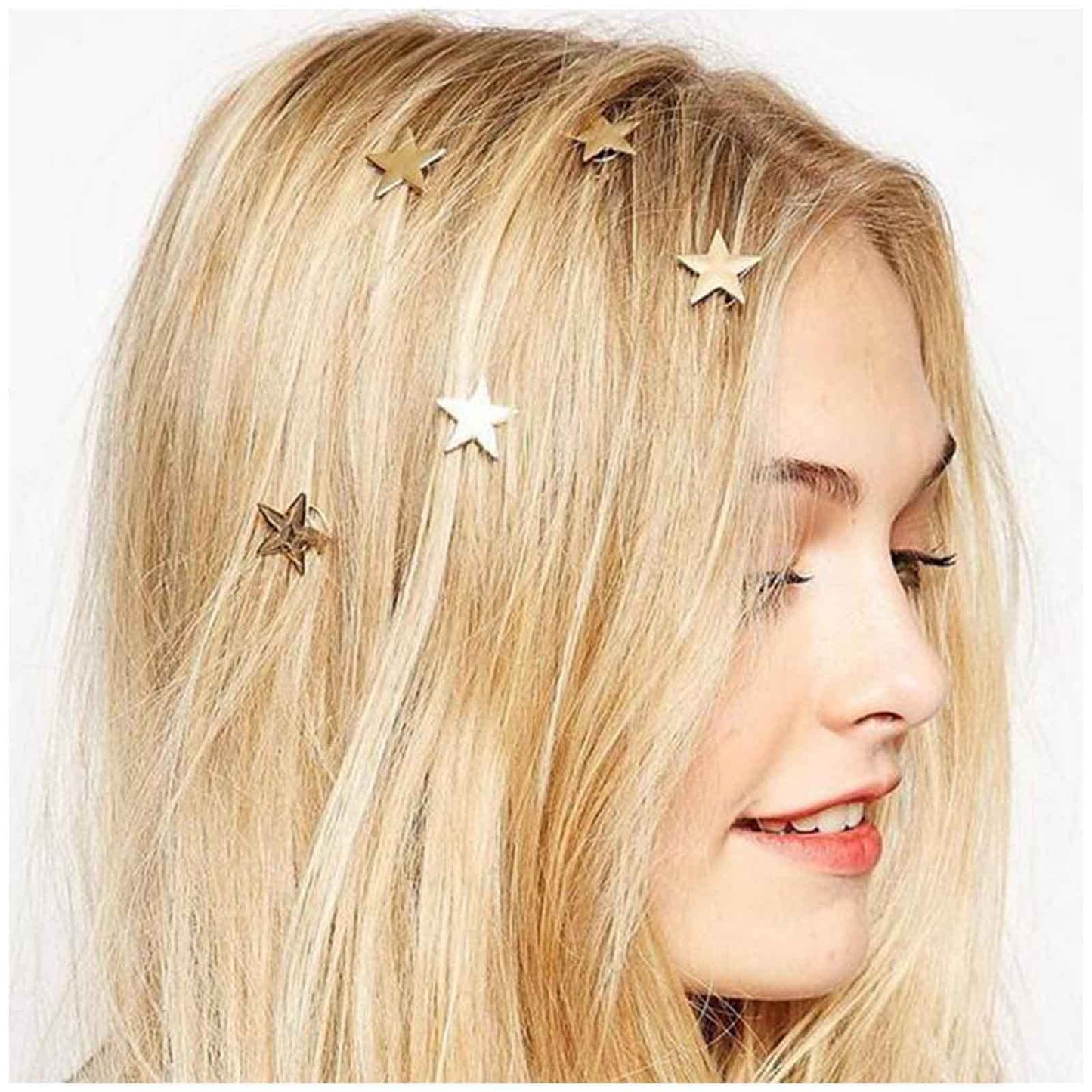 Yheakne Tiny Pearl Hair Studs Hair Pin Hair Ring Hairstyle Embellishment Hair Accessories for Women and Girls Gifts 5Pcs (Star)