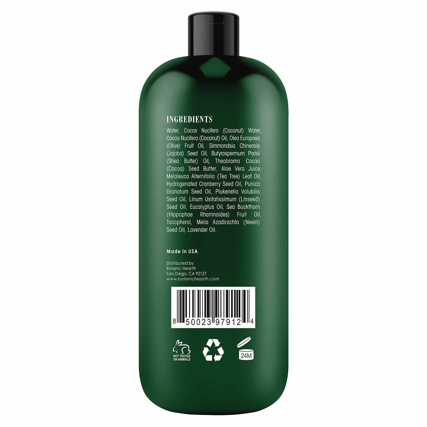 Botanic Hearth Eucalyptus Tea Tree Body Wash, Helps with Nails, Athletes Foot, Ringworms, Jock Itch, Acne, Eczema & Body Odor, Soothes Itching & Promotes Healthy Skin and Feet, 16 fl oz