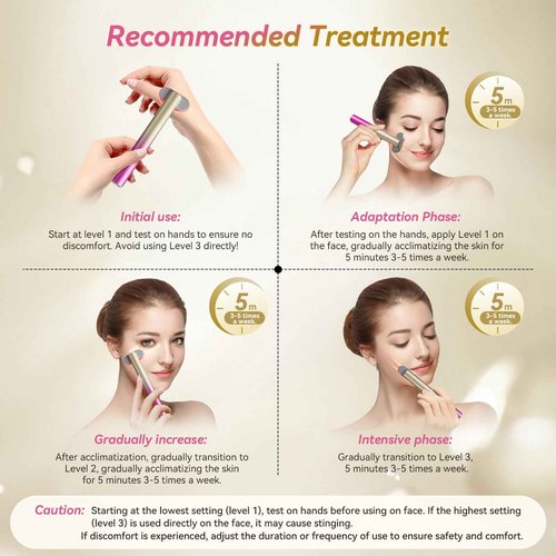 7 in 1 Red-Light-Therapy，Red Light Therapy for Face Eye Skincare Equipment at Home，Red for Skincare & Blue Rejuvenation Tool (Rose Purple)