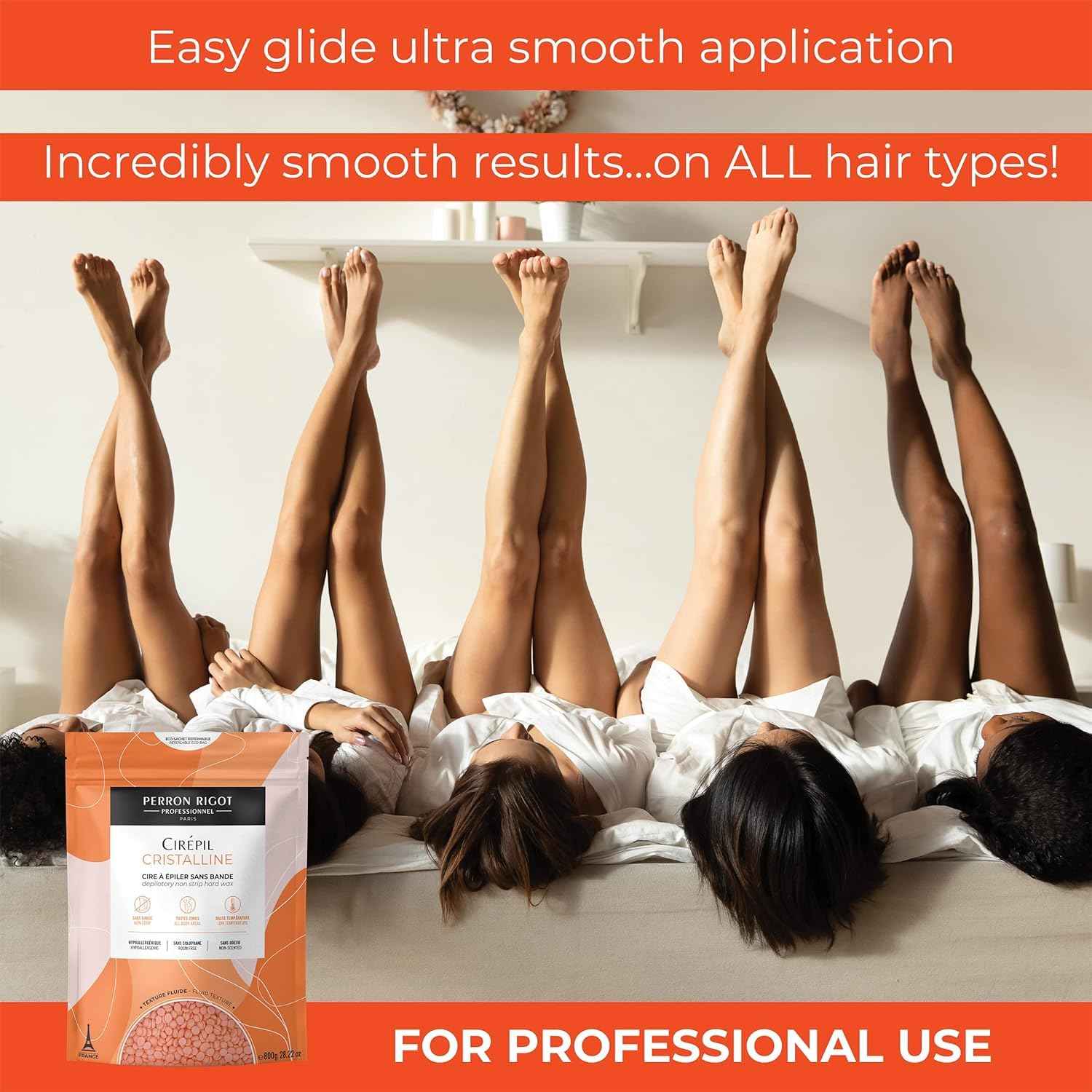 Cirepil - Cristalline - 800g / 28.22 oz Wax Beads Bag - Micro-Crystalline Formula for Sensitive Skin - Rosin-free - Unscented & Gel Texture