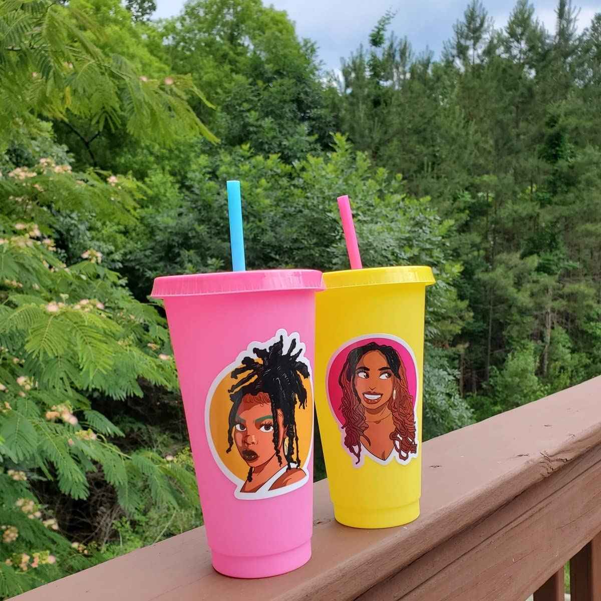 Sticker Boogie Decorative Semi-Gloss Vinyl Die Cut Stickers – Set of 3 Afro Style Natural Hair Black Women Art Decals for Laptops, Water Bottles, Notebooks, Planners and Personal Items