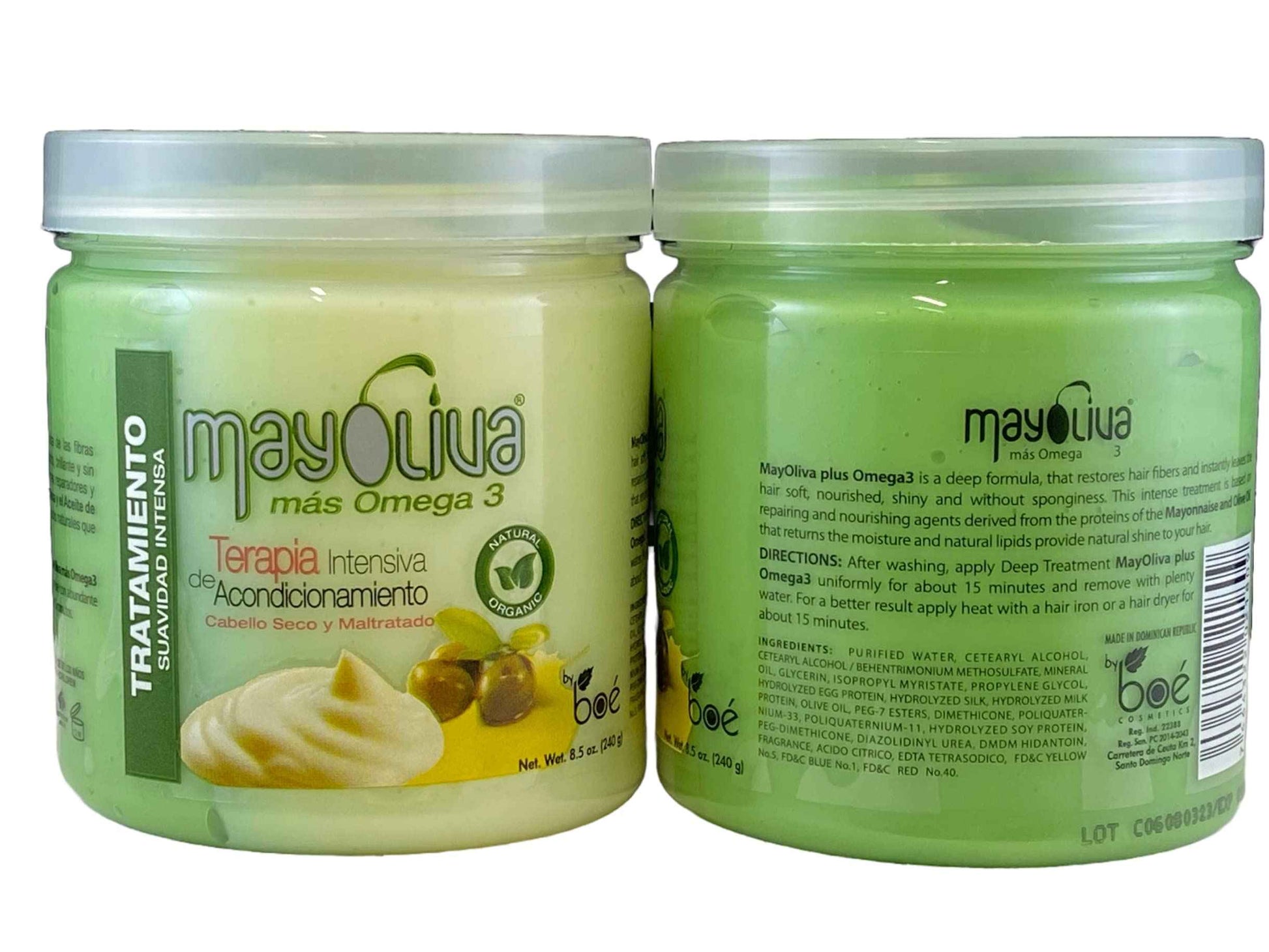 Mayoliva 4in1 Hair Repair Combo Set - Shampoo 11 oz, Leave-In 4.2 oz, Treatment 8.5 oz, Shine Drops 2 oz - Olive Oil & Mayonnaise Protein System - Deep Moisture, Anti-Frizz, Shine & Repair