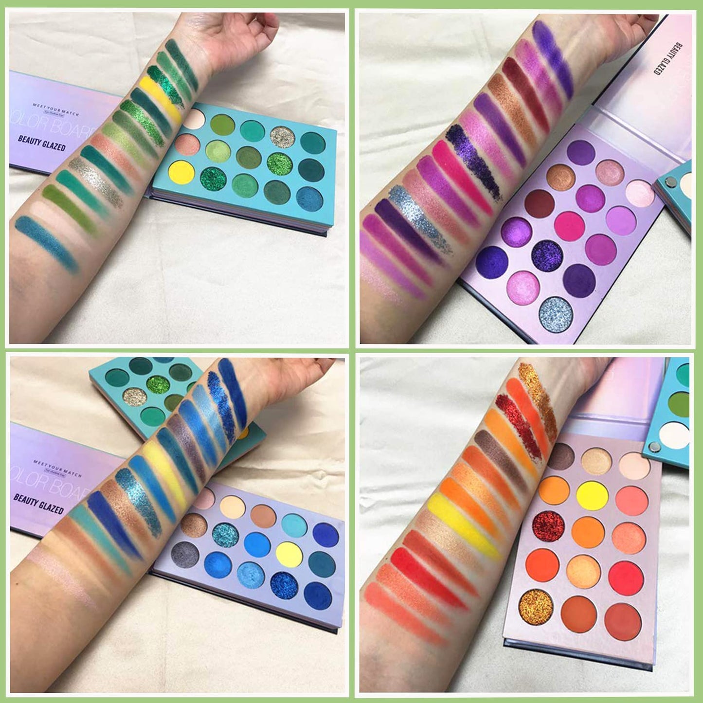 MYUANGO Color Board Eyeshadow Palette - Highly Pigmented 60 Shades Matte Shimmer Glitter Vegan Makeup Palette for Beginners - Waterproof, Blendable, Long-Lasting - Cruelty-Free