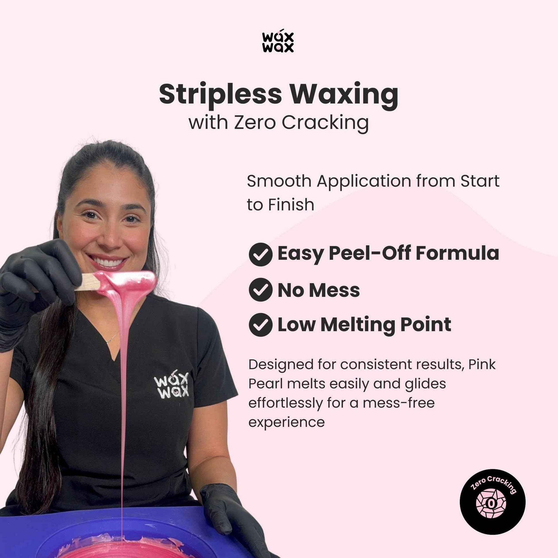 Premium Hard Wax Beads for Hair Removal – Hypoallergenic & Strip-Free, Smooth Low-Temp Formula, Suitable for Sensitive Skin – Perfect for Face, Bikini & Full Body (Pink Pearl - Bikini, 1.1 LB)