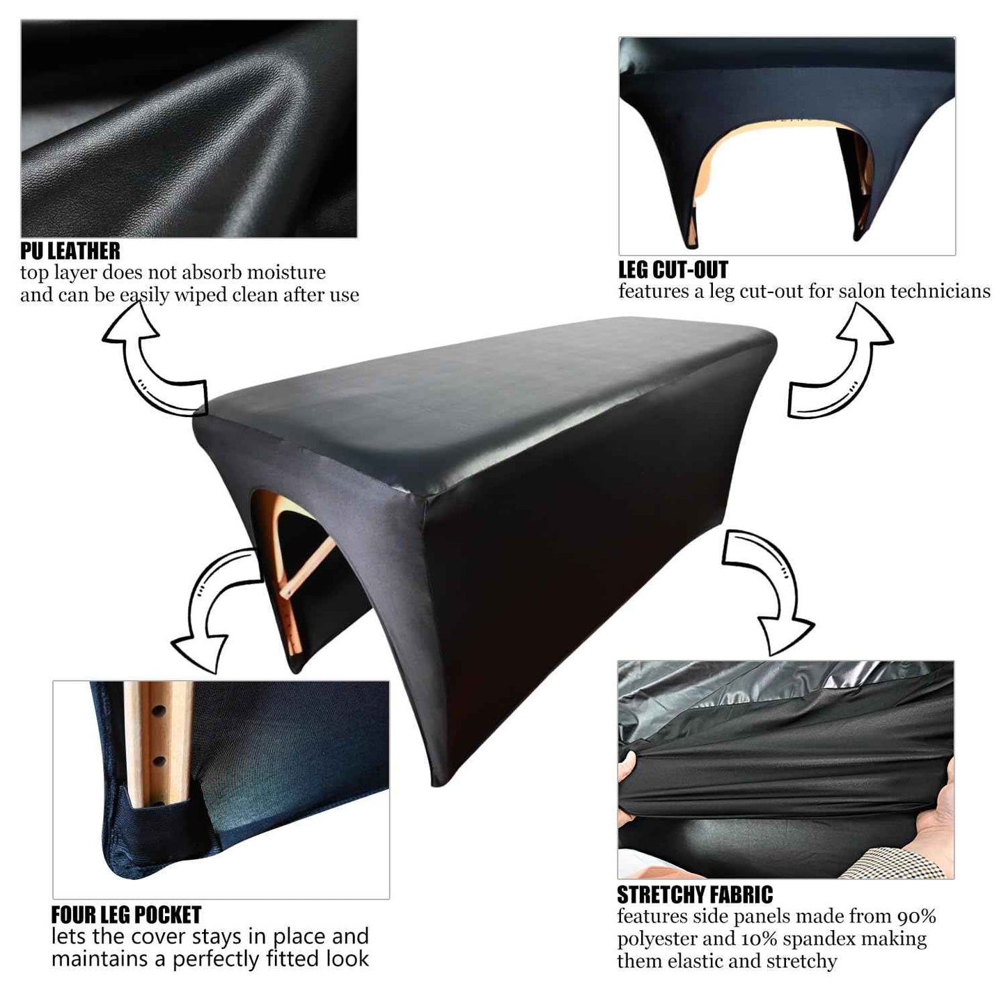 32Inch Lash Bed Cover 1 Pack|PU Leather Massage Table Cover|Soft Comfortable Spa Bed Cover for Salons Spa Home Use