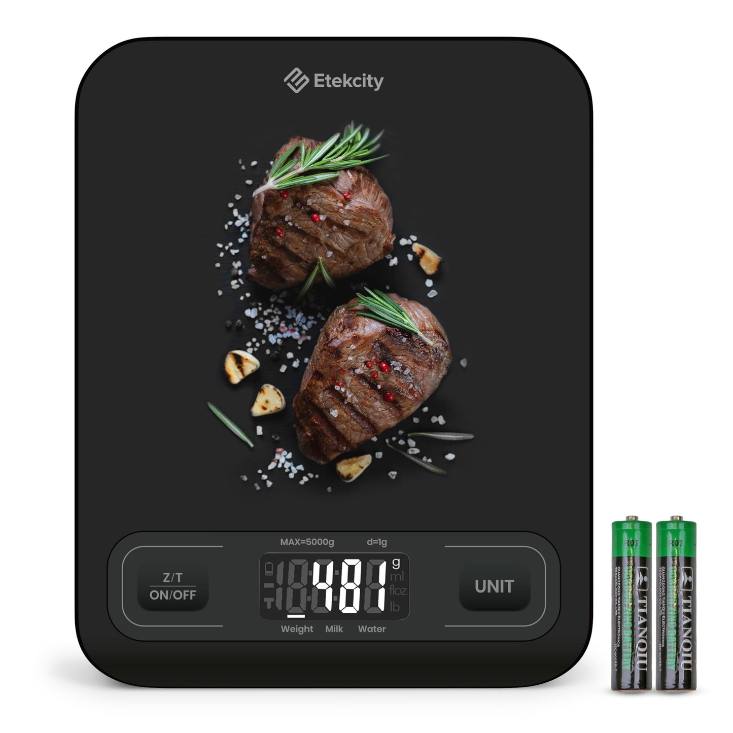 Etekcity Food Kitchen Scale, Digital Mechanical Weighing Scale,Grams and Ounces for Weight Loss, Baking, Cooking, Keto and Meal Prep,Packages, Liquids, Jewelry, LCD Display, Medium, Black