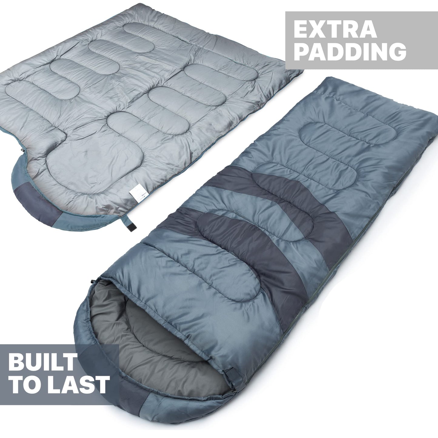 MalloMe Sleeping Bags for Adults Cold Weather & Warm - Backpacking Camping Sleeping Bag for Kids 10-12, Girls, Boys - Lightweight Compact Camping Essentials Gear Accessories Hiking Sleep Must Haves