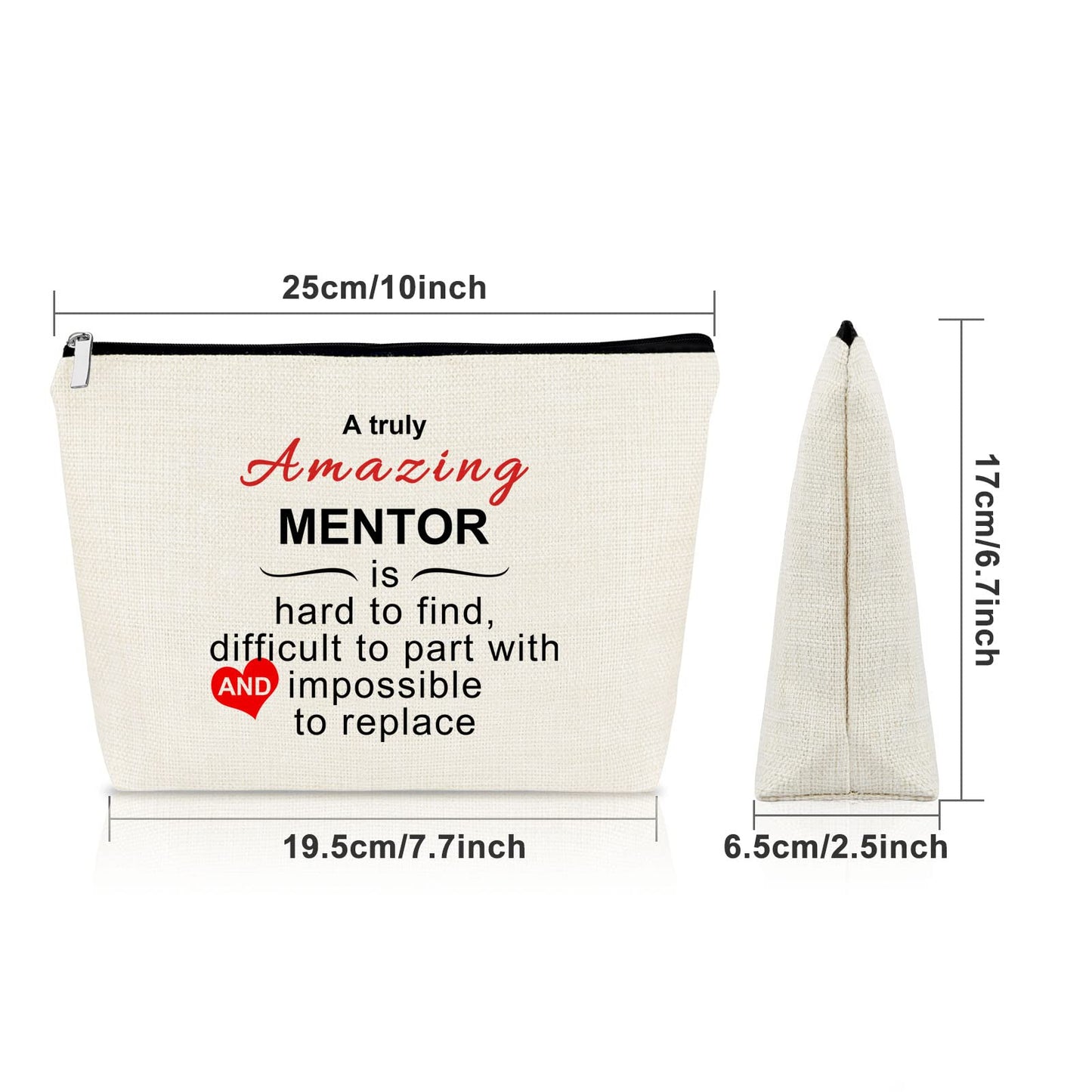 Sazuwu Mentor Appreciation Gifts for Women Makeup Bag Team Leader Gifts Thank You Gift for Mentor Teacher Cosmetic Bag Supervisor Gifts for Office Birthday Christmas Retirement Gifts Travel Bag