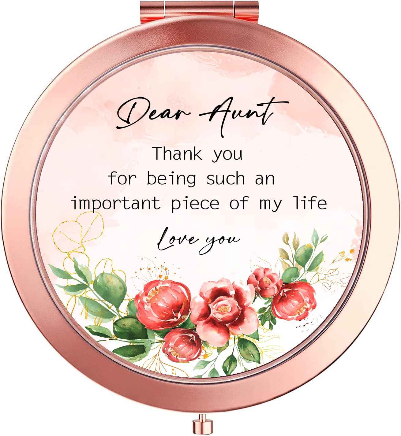 Kasuwow Aunt Gifts for Aunt Birthday, Compact Mirror, Auntie Gift Ideas
