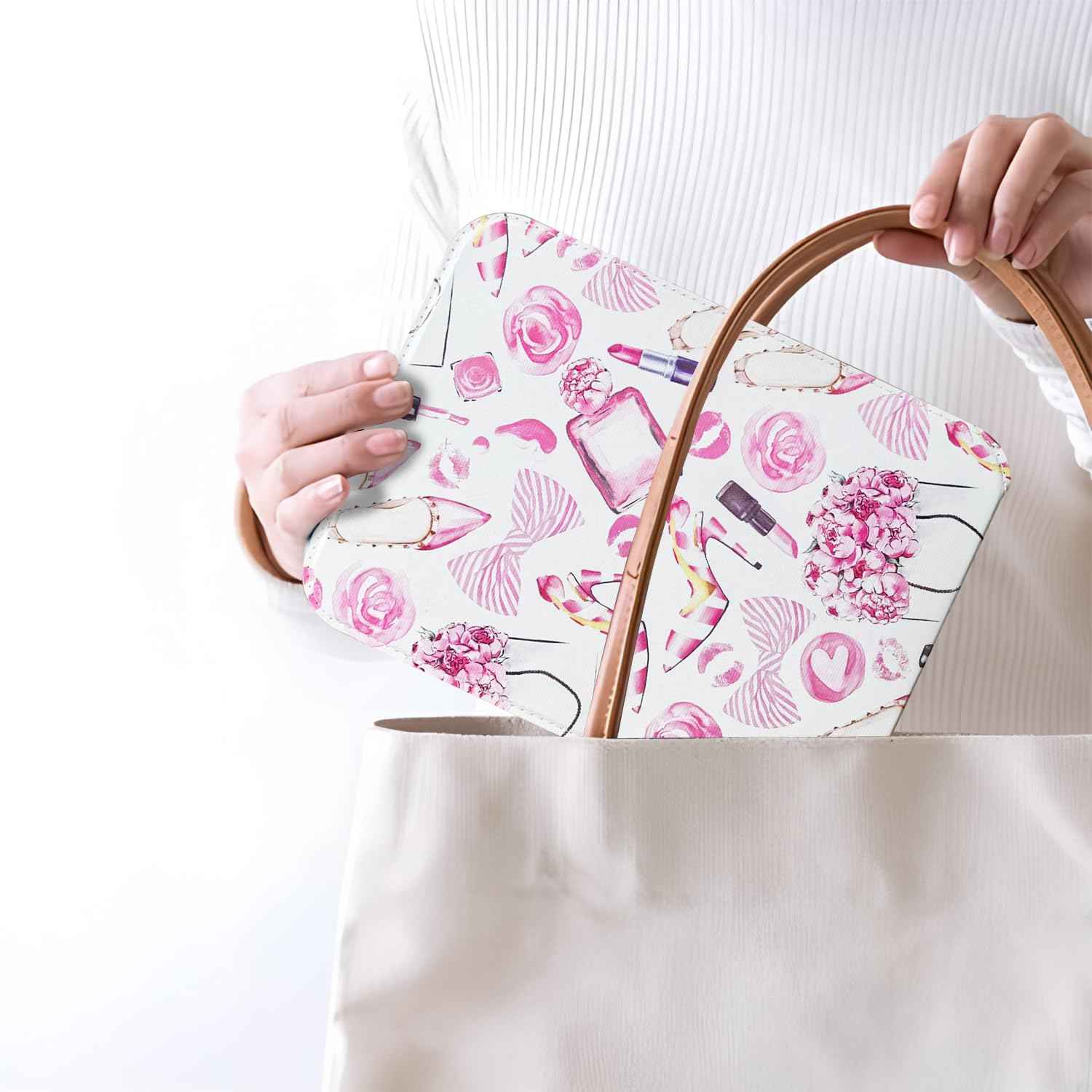 GLINTZ Portable Folding PU Leather Makeup Mirror with Adjustable Stand Large, Rectangular Desktop Vanity Mirror with Rounded Corners for Travel, Camping, Office, 7x9 Inches