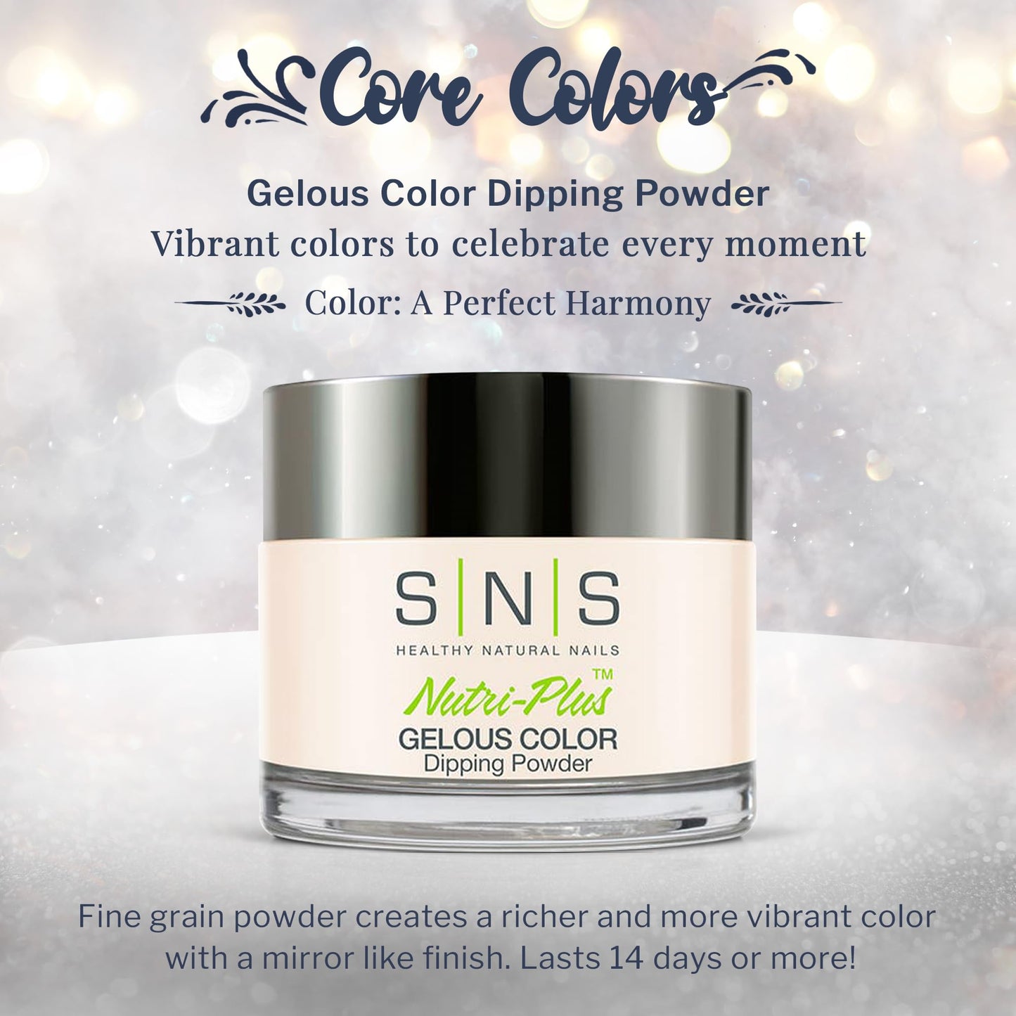 SNS Nail Dip Powder, Gelous Color Dipping Powder - A Perfect Harmony (Natural, Nudes/Pastel, Tan, Cream) - Long-Lasting Dip Nail Color Lasts 14 Days - Low-Odor & No UV Lamp Required - 1oz