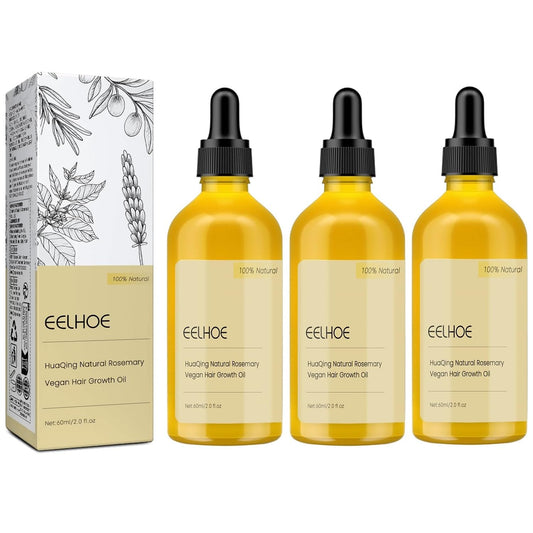 180 ML Eelhoe Hair Growth Oil, Carvenchi Veganic Natural Hair Growth Hair Organic Rosemary Oil, for Dry Damaged Hair and Growth Thin Hair.