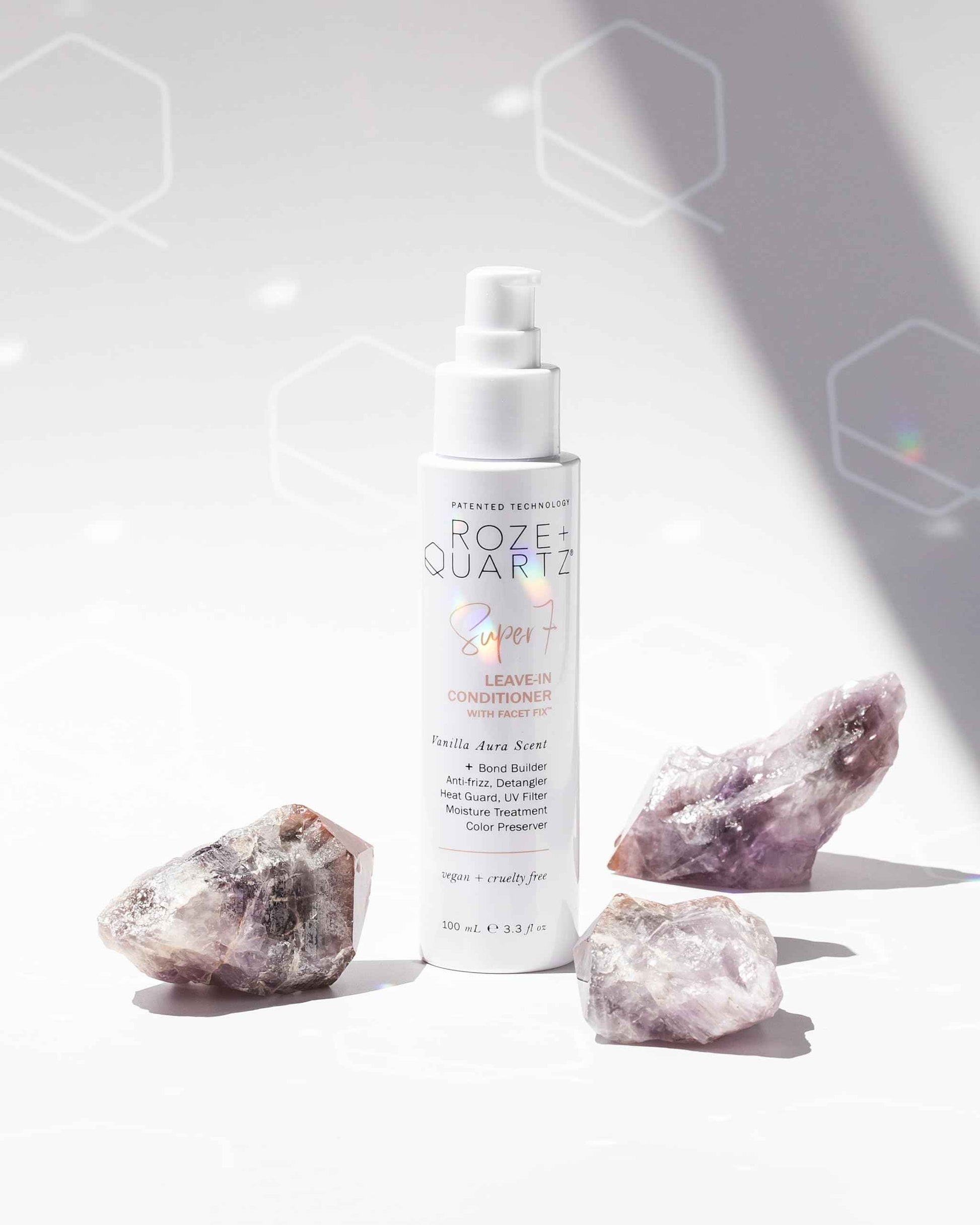 Roze + Quartz® Super 7 Leave-In Conditioner • Seven Benefits for All Hair Types (3.3oz)