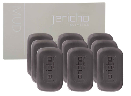 Jericho Dead Sea Mud Soap Bar, Natural Face & Body Detox with Exfoliating Dead Sea Minerals & Soothing Witch Hazel. 4.4 Oz /125g (Pack of 9)
