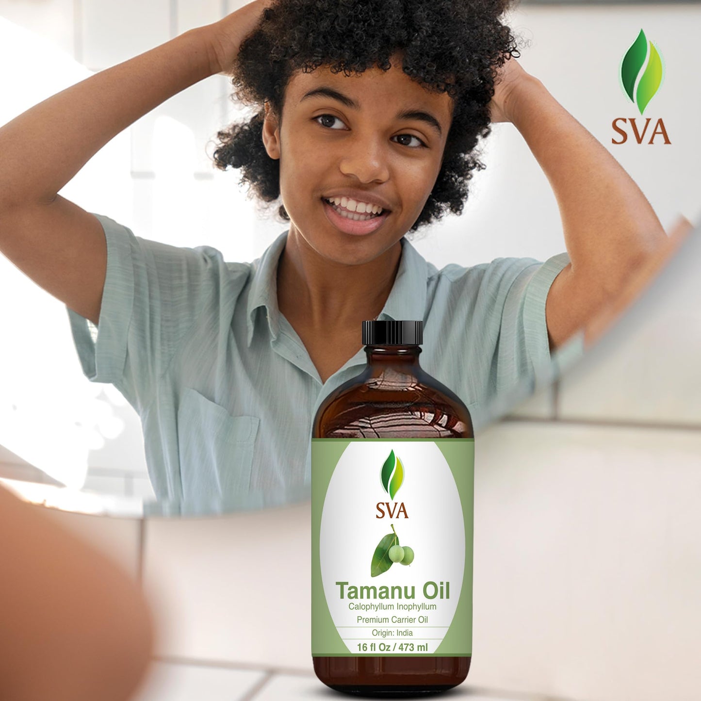 SVA Tamanu Oil 16oz Premium Carrier Oil for Skin Care, Hair Care, & Scalp Massage