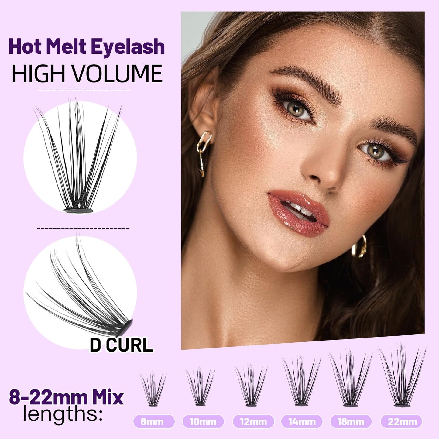 Bodermincer Lash Extension 240pcs C Curl 10D/20D Cluster Mixed, 8/9/10/11/12mm,10/11/12/13/14mm,12/13/14/15/16mm Mixed 8-10-12-14-16mm MIX Individual Cluster Lashes (20D-D Curl-11mm)