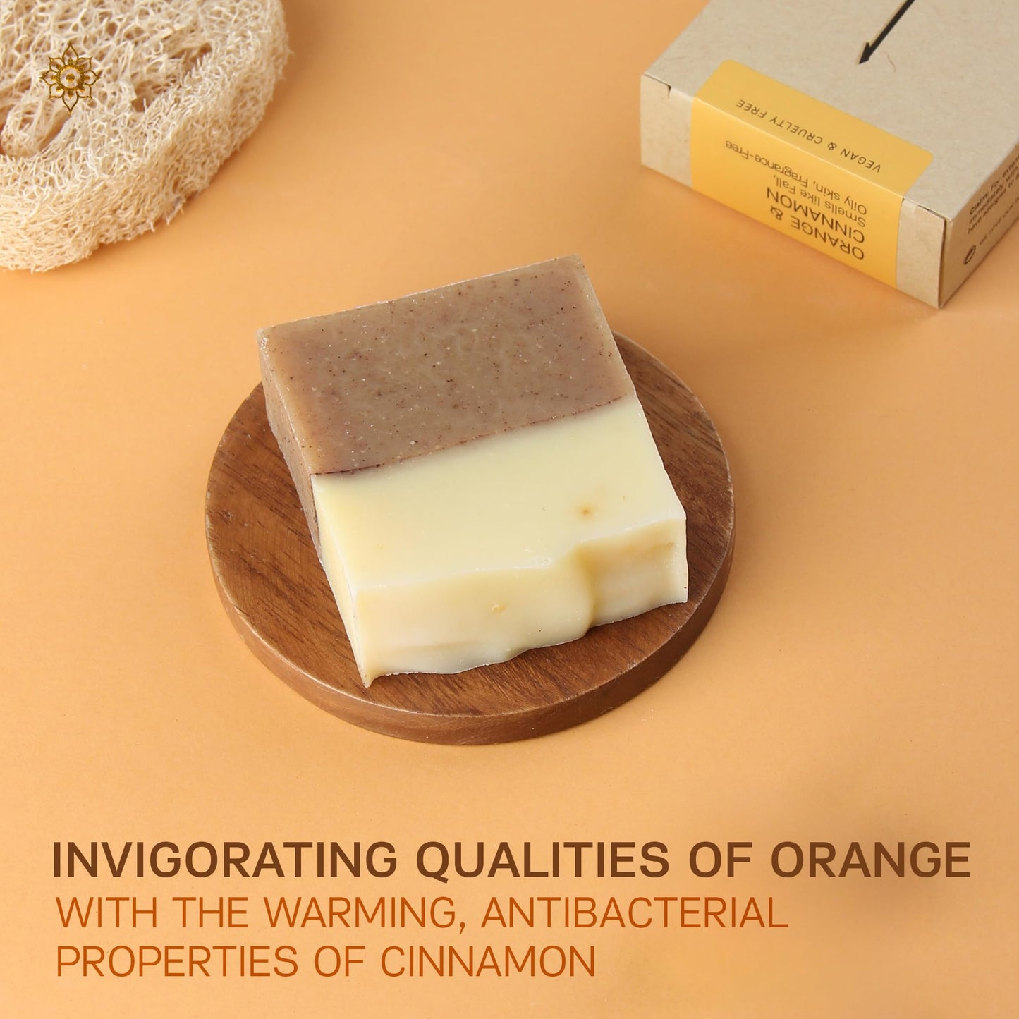 AUTHENTIC BATH & SOAP - Orange Cinnamon Soap Bar - Cold Processed, Natural, Face & Body Wash for Oily, Acne-prone skin, Men & Women, Cruelty Free, Vegan. (Pack of 2) 4.2 Oz Each