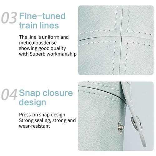 Doeean Makeup Brush Holder, Makeup Brush Organizer for Vanity, Portable Waterproof PU Leather Travel Makeup Brush Case Bag (Pink)