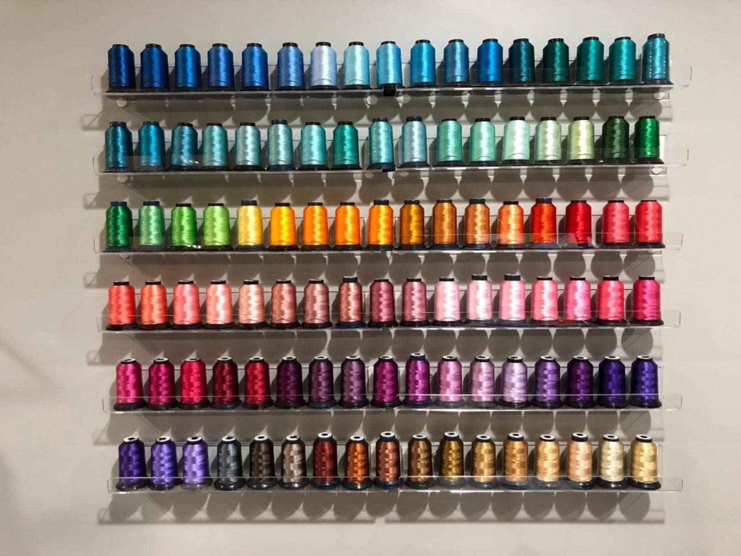 HESIN Acrylic Nail Polish Organizer Wall Mounted Nail Polish Display Racks 4 Pack Essential Oil Stand Holder Home Organizer