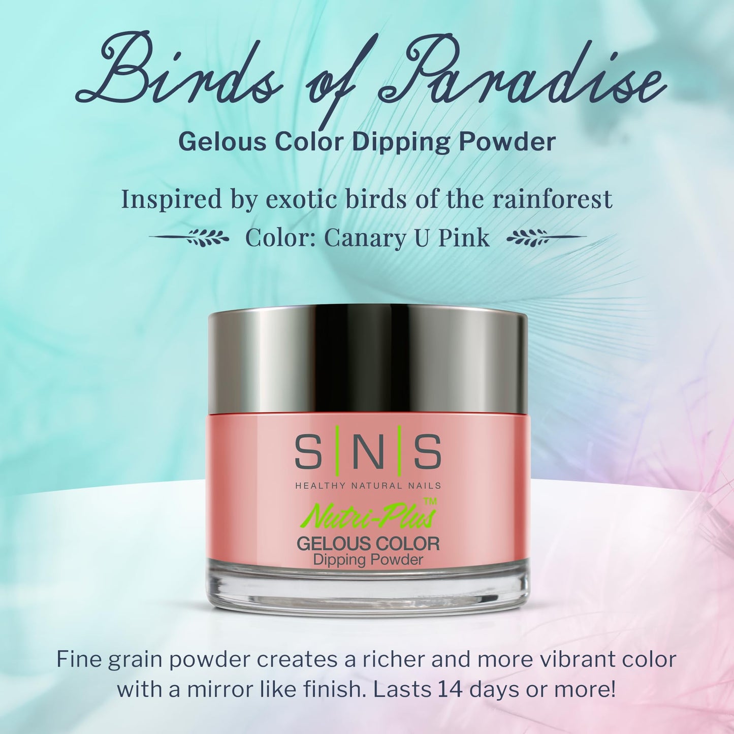 SNS Nail Dip Powder, Gelous Color Dipping Powder - Canary U Pink (Pink/Rose, Cream) - Long-Lasting Dip Nail Color Lasts up to 14 days - Low-Odor & No UV Lamp Required - 1 Oz