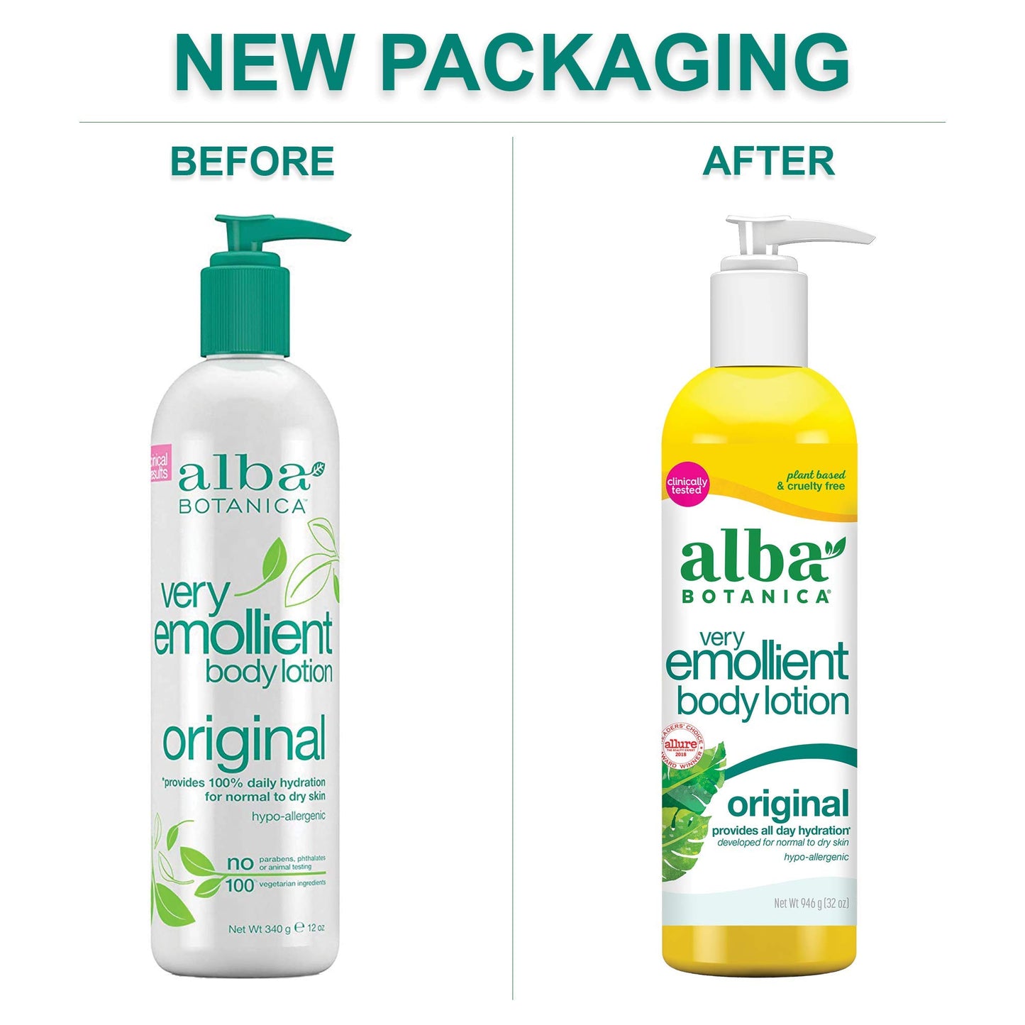 Alba Botanica Very Emollient Body Lotion, Original, 12 Oz