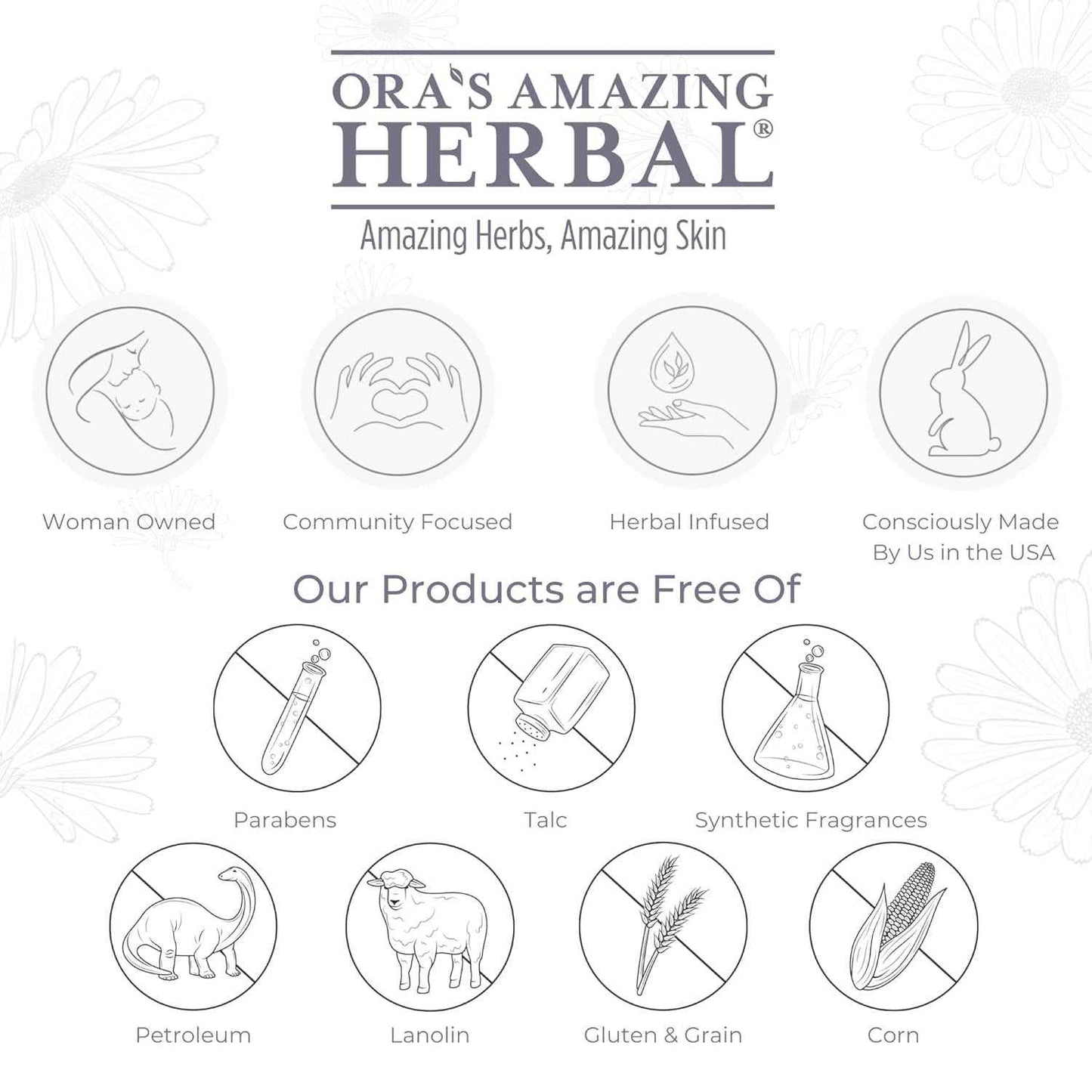 Ora's Amazing Herbal Talc Free Powder and Body Oil, Lavender Bath Set, After Shower Set, Blissful Earth Scent With Lavender Vetiver and Clary Sage, Intertrigo, Natural Skin Care