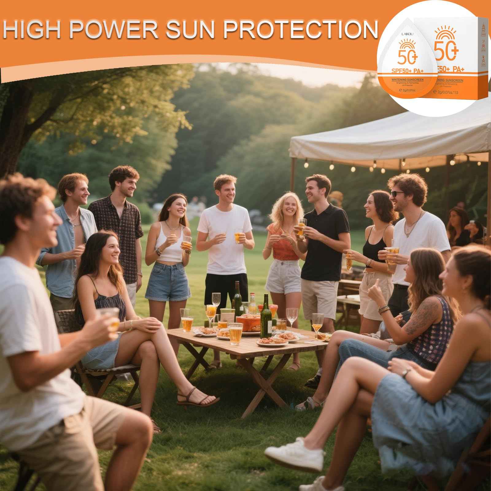 2g*45PCS Travel Size Sunscreen SPF50+ PA+ – Mini Sunscreen for Face & Body, Waterproof, Non-Greasy, Perfect for Thank You Gifts & Mini Travel Items