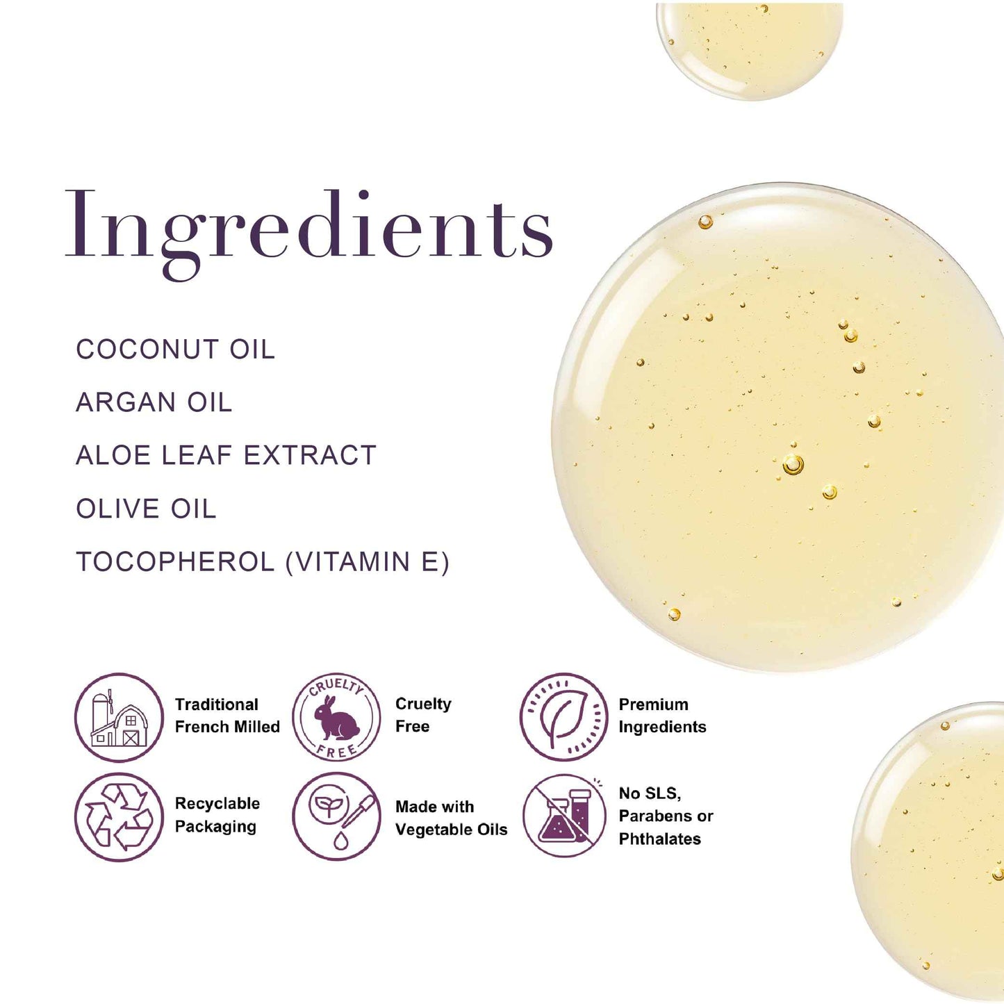 A LA MAISON French Liquid Hand Soap, Hypoallergenic Unscented - Natural Hand Wash Made with Essential Oils - Biodegradable, Plant-Based, Vegan, Cruelty-Free, Alcohol & Paraben Free (16.9 oz, 3 Pack)