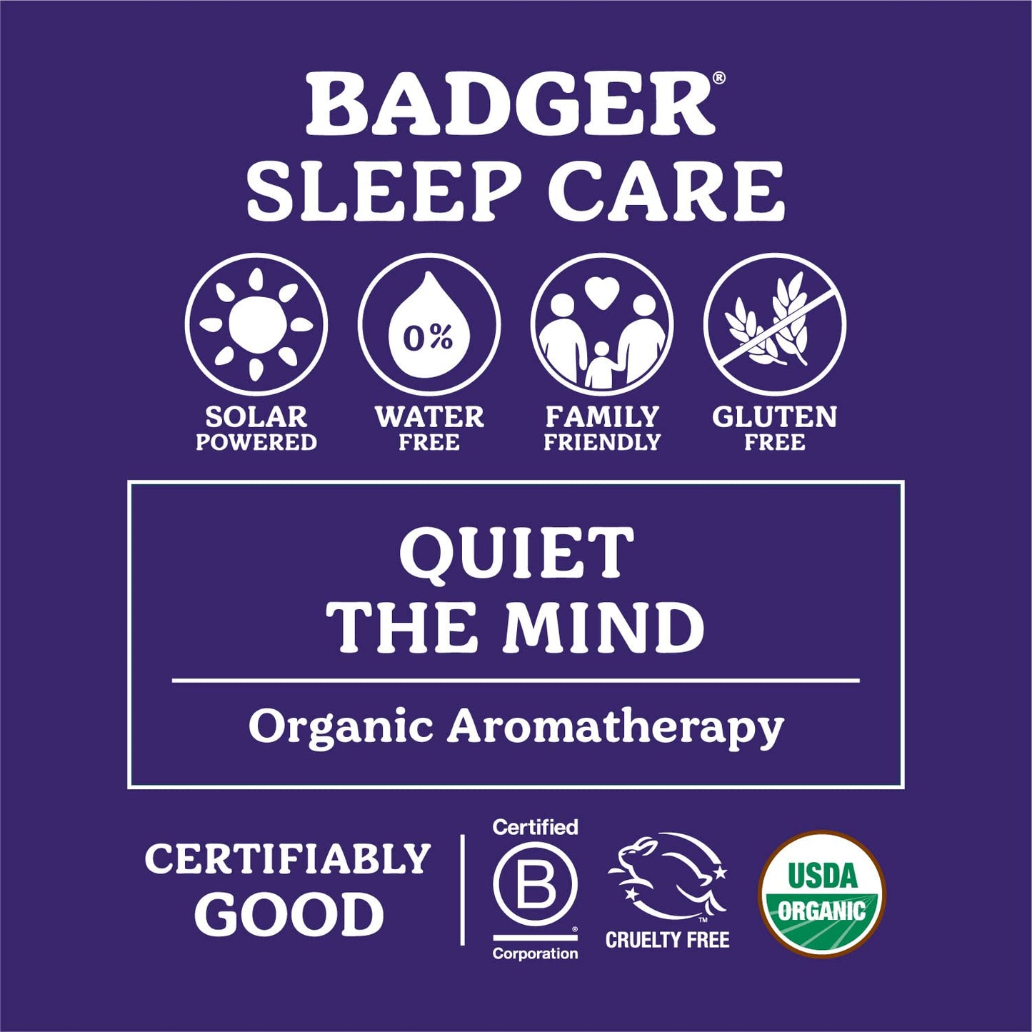 Badger - Sleep Balm, Lavender & Bergamot, Natural Sleep Balm, Scented Relaxing Balm for Children and Adults, Calming Night Balm, Organic Sleep Balm, 0.75 oz