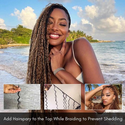 AUROO Braiding Hair P4/27 Honey Blonde Highlight Deep Wave Bulk Human Hair For Braiding 100g, 12A No Weft Virgin Ombre Brown Bundles Wet n Wavy Curly Micro Braiding Hair For Boho Knotless Braids 16 in