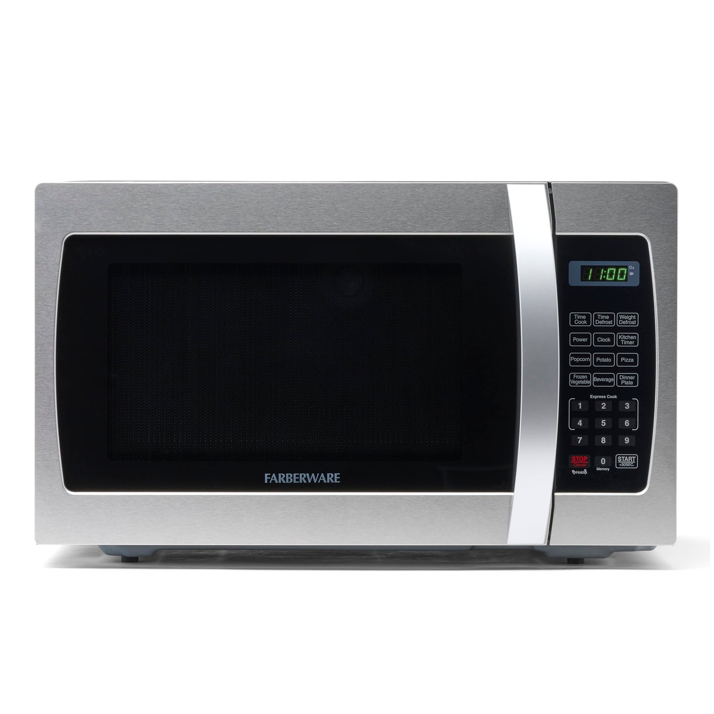 Farberware Countertop Microwave 1000 Watts, 1.3 Cu. Ft. - Microwave Oven With LED Lighting and Child Lock - Perfect for Apartments and Dorms - Easy Clean Stainless Steel