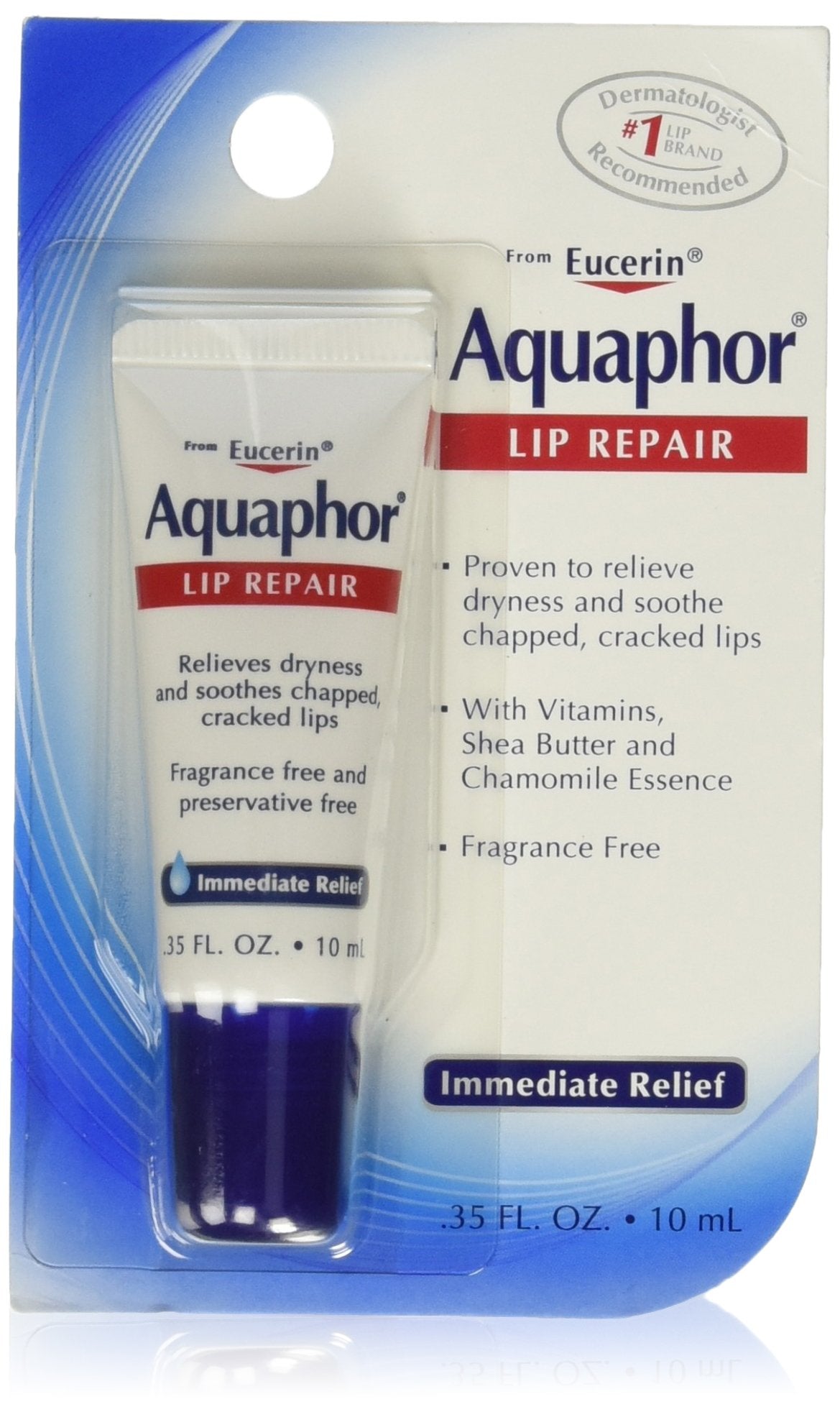 Aquaphor Lip Repair, 0.35 Ounce (Pack of 6)