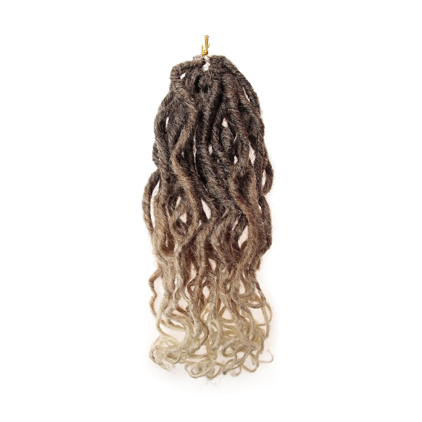 New Goddess Locs Crochet Hair,12" Faux Locs Crochet Hair Hippie Locs Synthetic Extension Ombre Crochet Locs Boho Style Crochet Braids (2 Packs 4/27/613, 12")