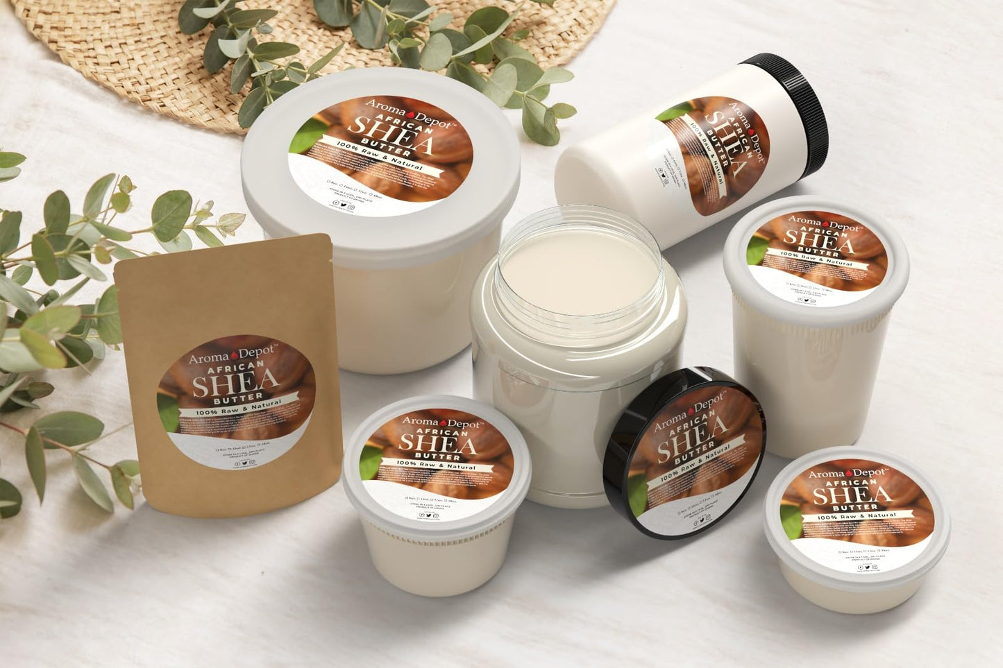 Raw African Shea Butter 12 oz Ivory/White Grade A 100% Pure Natural Unrefined Fresh Moisturizing, Ideal for Dry and Cracked Skin. It can be used in the Body, Hair, and Face.