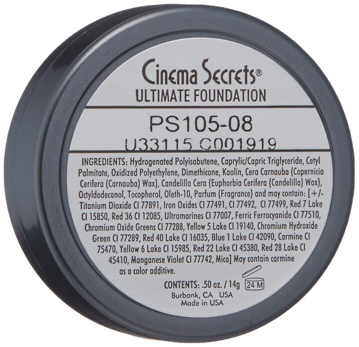 CINEMA SECRETS Pro Cosmetics Ultimate Foundation, 105-08