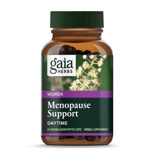 Gaia Herbs Menopause Support Daytime - Helps Maintain Hormone Balance and Well-Being for Women - with Vitex, Black Cohosh, St. John’s Wort, and Oats - 60 Vegan Liquid Phyto-Capsules (20-Day Supply)