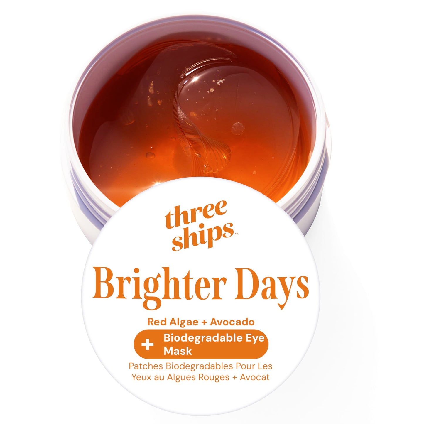 Three Ships Brighter Days Red Algae + Avocado Biodegradable Eye Masks – As Seen on Dragons’ Den – Under Eye Patches for Puffiness and Dark Circles – Eye Bag Treatment, 30 Sets (60 Patches), 2.96 oz