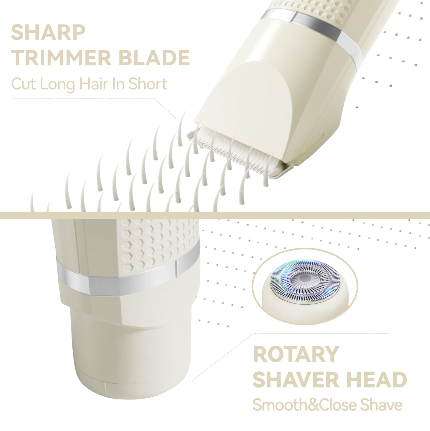 3-in-1 Electric Razor for Women,Pubic Hair Trimmer Bikini Trimmer Waterproof,Hari Trimmer for Women Rechargeable, Trimmers for Grooming,Lady Shaver