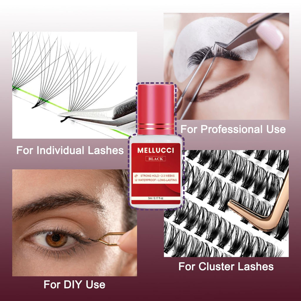 Waterproof Lash Cluster Glue - Strong Hold, Fast Drying, No Irritation for Eyelash Extensions