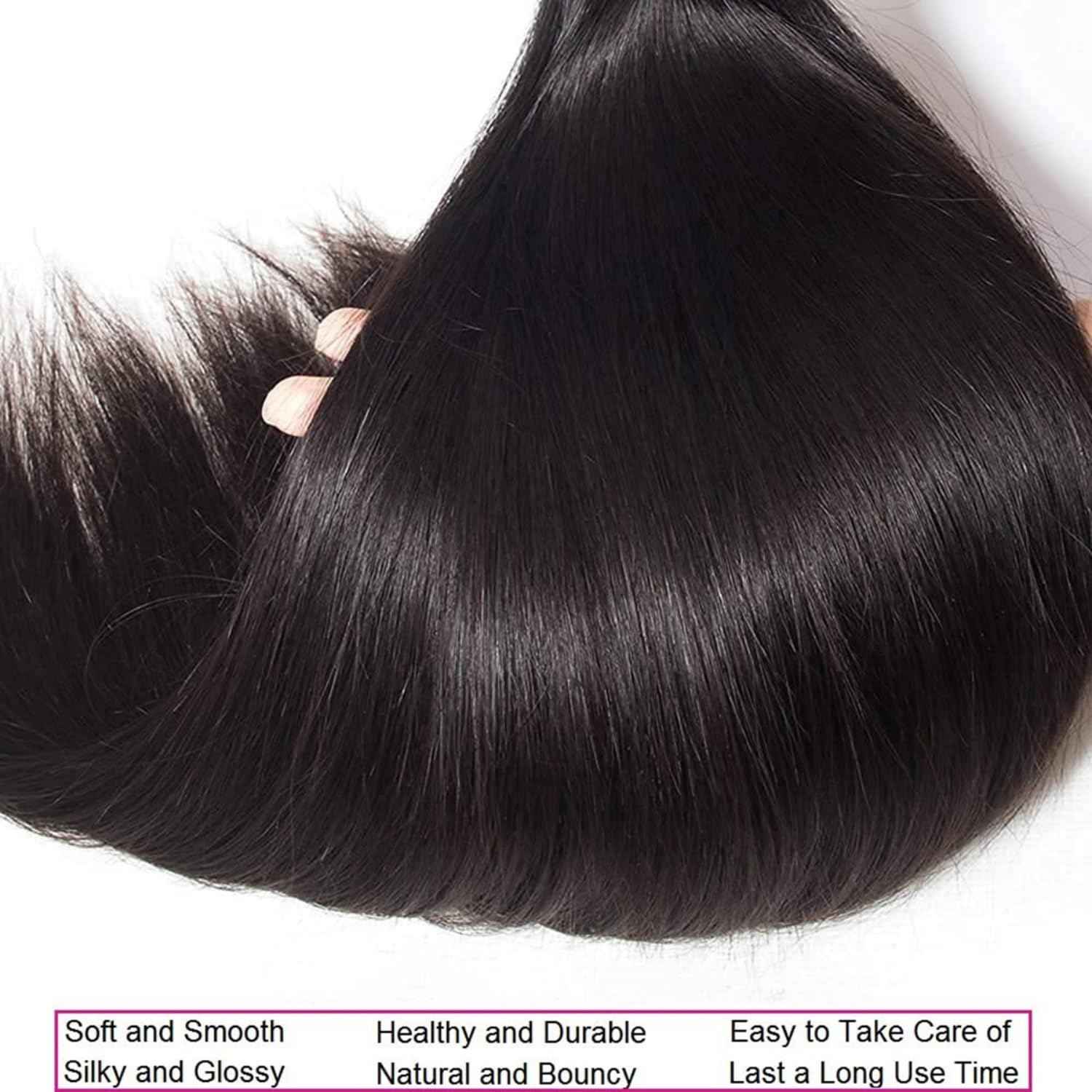 Straight Bundles Human Hair one Bundle 100g/pack 22 Inch 12A Brazilian Hair Single Black Bundles